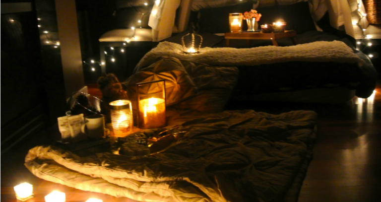 A Stay-at-Home Camping Date Night