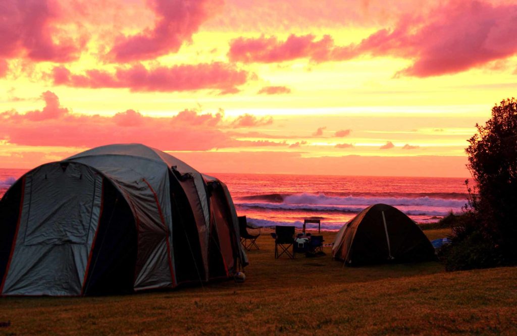 beach camping